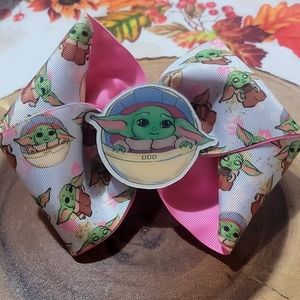 Baby Yoda Girls Bow